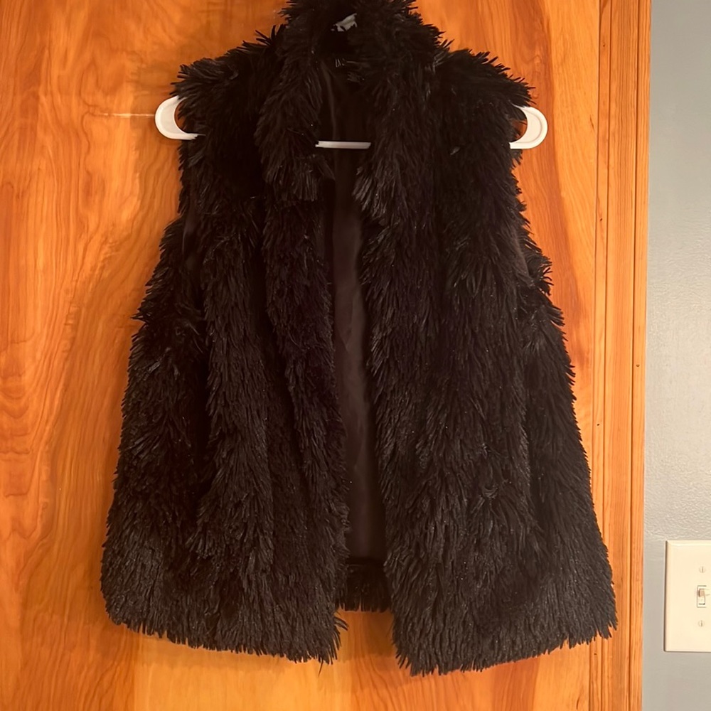 Faux fur vest, fur vest, faux vest